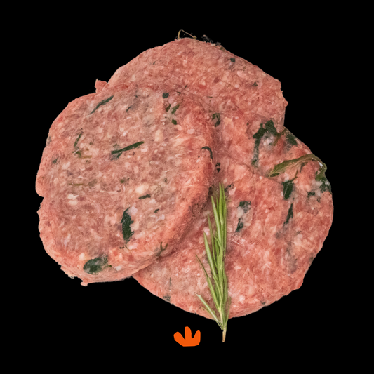 Hamburger fassona piemontese e spinaci